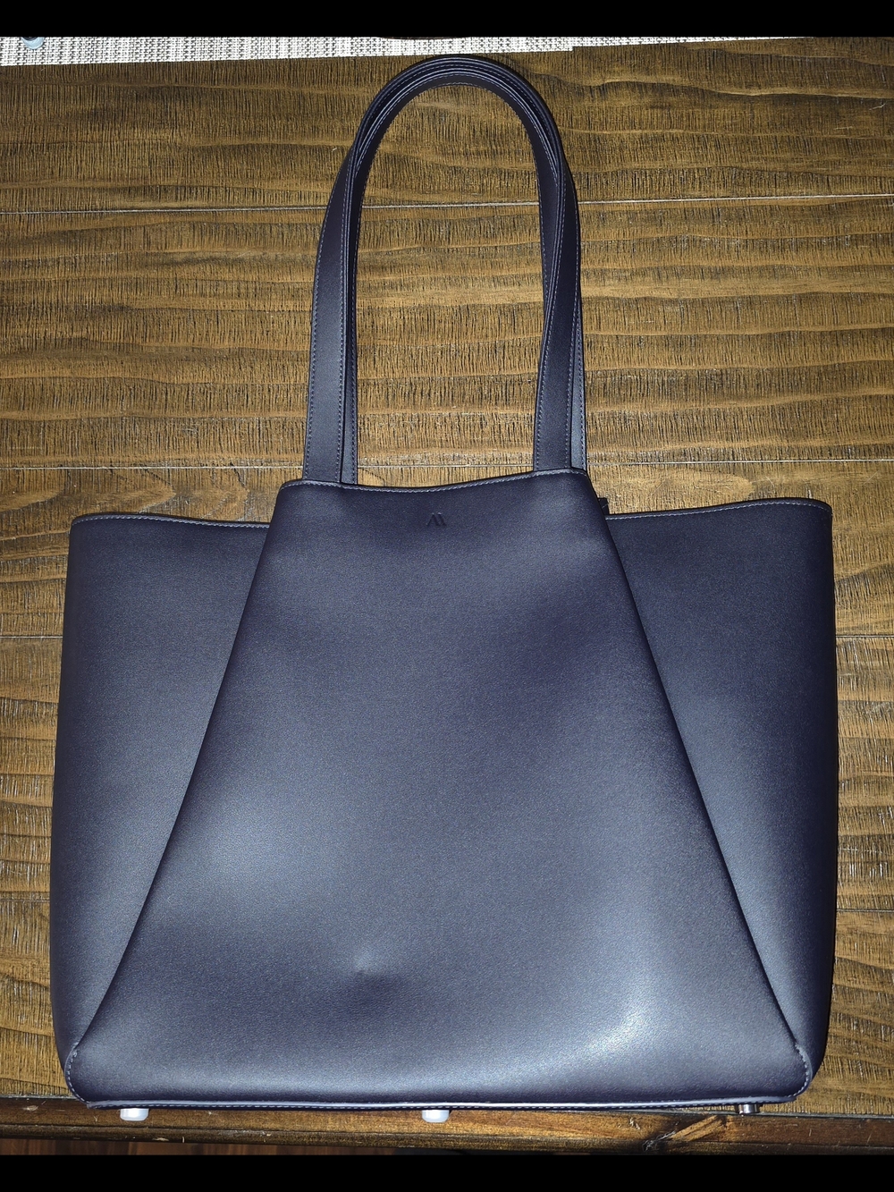 KAAI Modern Navy Structured Tote with Dual Shoulder Straps